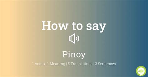 how to pronounce pinay|How To Pronounce Pinay: Pinay pronunciation.